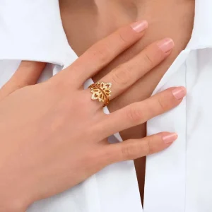 Siloé Bague couronne doré (zircon) Discount