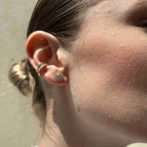 By Jollia Bague d'oreille zircons (plaqué or) Clearance