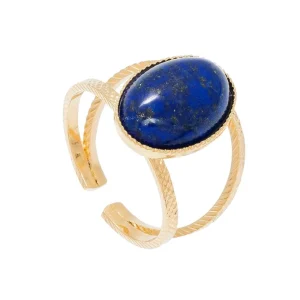 Viadoli Bague double pierre ovale (lapis) Outlet