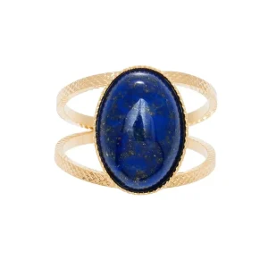 Viadoli Bague double pierre ovale (lapis) Outlet