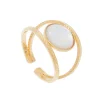 Viadoli Bague double pierre ronde (nacre) Clearance
