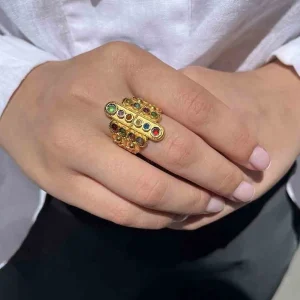 LA2L Bague Isha multi pierre Outlet