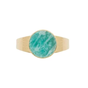 Viadoli Bague pierre ronde (amazonite) Discount