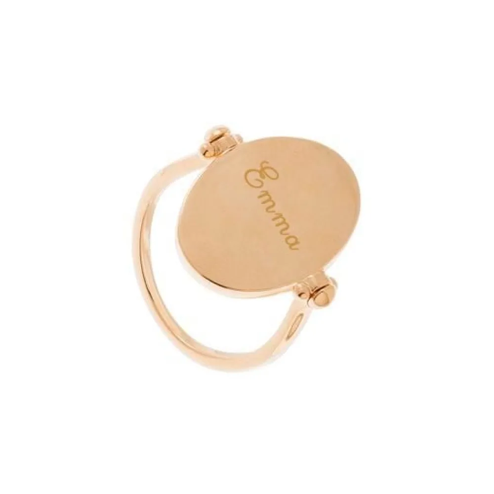 bague_rversible_noire_mai_1.webp By Jollia Bague réversible noire émaillée à graver (plaqué or) Sale