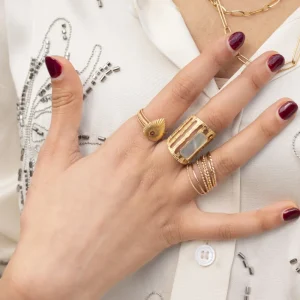 By Jollia Bague semainier (plaqué or) Discount