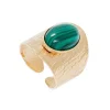 Viadoli Bague texturée XXL malachite (plaqué or) Hot