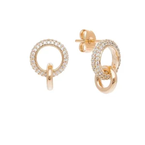 By Jollia Boucles cercles entrelacés zircons (plaqué or) Hot