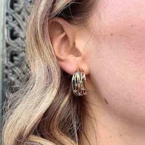 Siloé Boucles créoles étoiles (turquoise) New