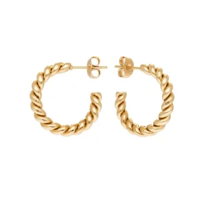 Siloé Boucles créoles torsadées (doré) Clearance