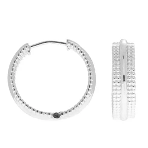 By Jollia Boucles d'oreilles créoles rock (argent rhodié) Hot