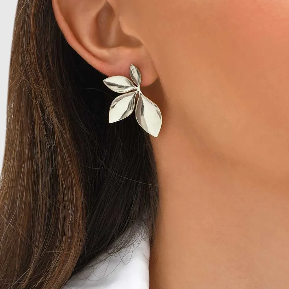 boucles_doreilles_feuille_1.webp Siloé Boucles d'oreilles feuilles (acier) New