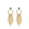Viadoli Boucles d'oreilles hippie puces (amazonite) Hot
