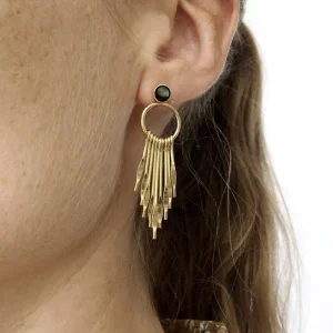 Viadoli Boucles d'oreilles hippie puces (amazonite) Hot