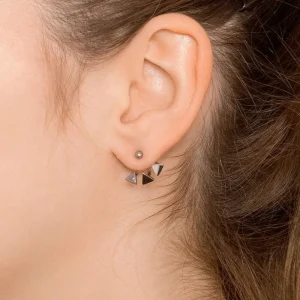 Zag Bijoux Boucles earjacket triangle (argenté) Online