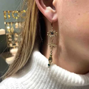 LA2L Boucles oeil et étoile et lune Sale