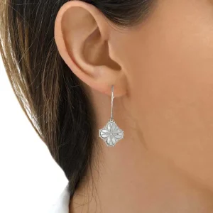 Siloé Boucles Trèfle Nouveau Charme nacre blanche acier Fashion