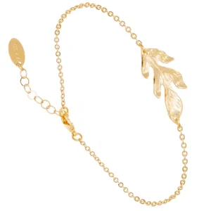 Viadoli Bracelet chaîne classique et feuille (doré) Hot