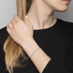 By Jollia Bracelet chaîne et perles (plaqué or) Sale