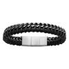 By Jollia Bracelet homme cuir noir épais Online