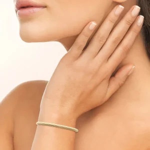 By Jollia Bracelet jonc fin billes (plaqué or) Outlet