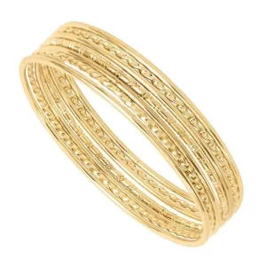 Siloé Bracelet Jonc semainier (acier doré) Fashion