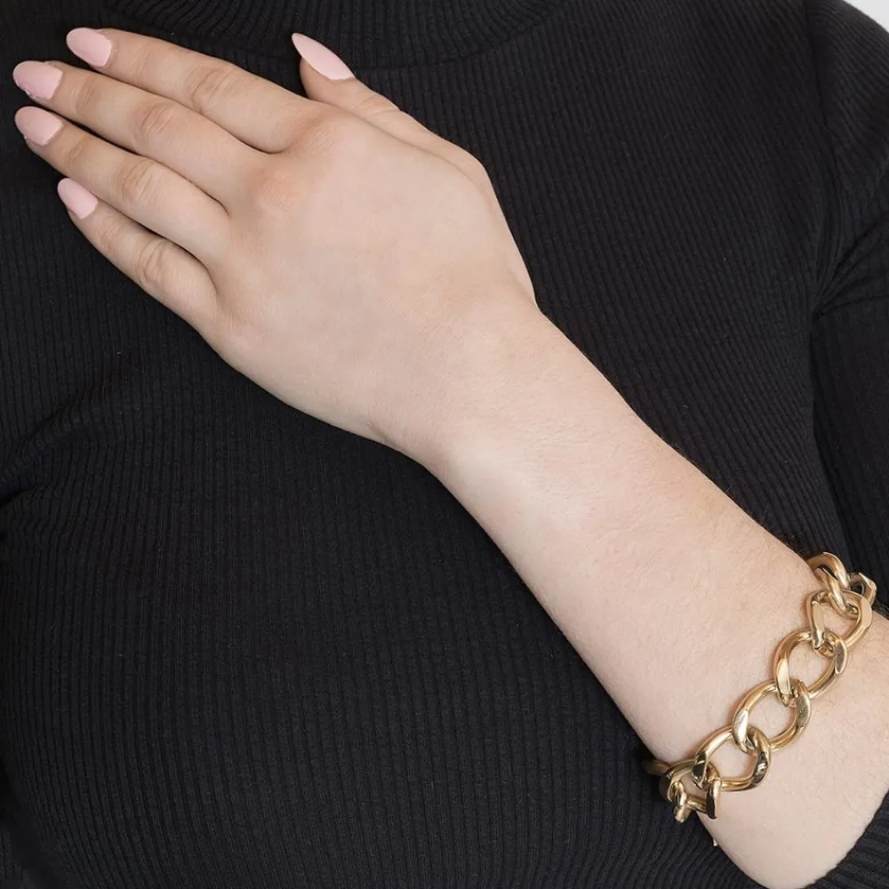 bracelet_maillons_oversiz_1.webp Siloé Bracelet maillons oversize (doré) Fashion