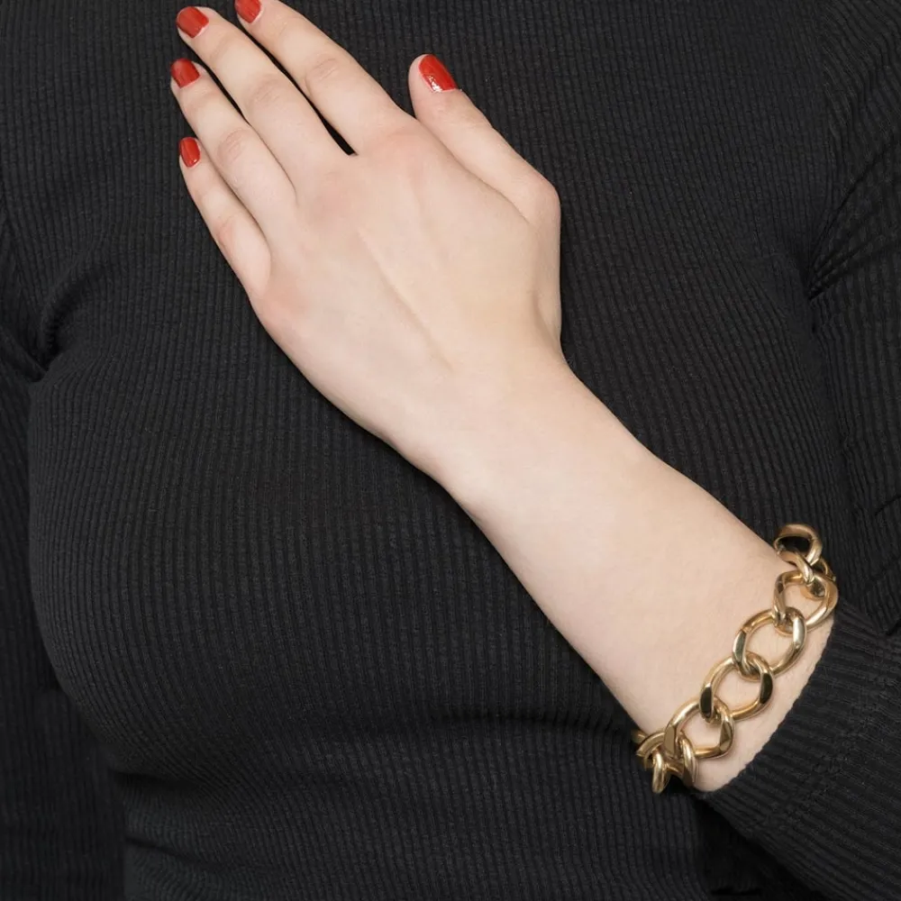 bracelet_maillons_oversiz_2.webp Siloé Bracelet maillons oversize (doré) Fashion