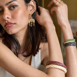 LA2L Bracelet torsade Framboise épaisse Discount