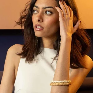 LA2L Bracelet torsade épaisse Beige Clearance