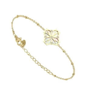 Siloé Bracelet Trèfle nacre nouveau charme doré Outlet