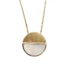 By Jollia Collier fin médaille demi nacre (plaqué or) Outlet