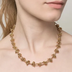 Viadoli Collier maillons noué (doré) Fashion