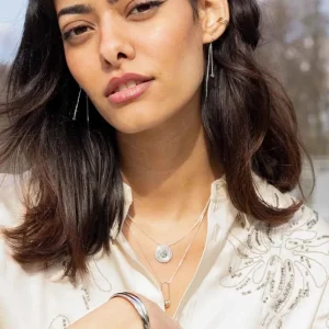 By Jollia Collier médaille gravée (argent) Outlet