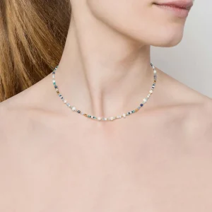 Siloé Collier multi perles naturelles (bleu) New