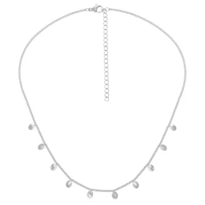 Siloé Collier pastilles ovales martelées (argenté) Clearance