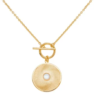 Viadoli Collier pendentif vrillé et nacre (doré) Hot