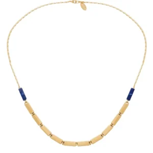 Viadoli Collier perlé et pierres (lapis) Best