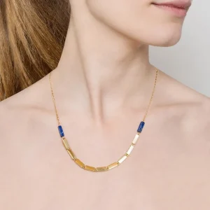 Viadoli Collier perlé et pierres (lapis) Best