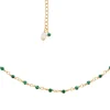 Siloé Collier perles fines malachite (doré) Outlet