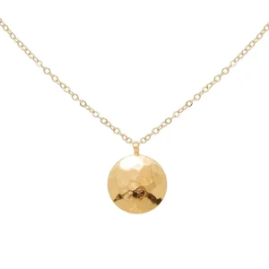 Viadoli Collier petite médaille martelée (doré) Outlet