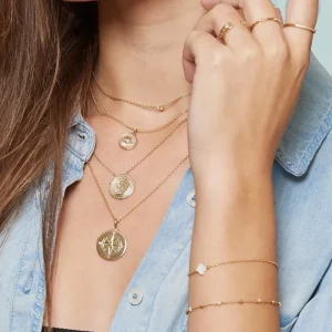 By Jollia Collier rose des vents (plaqué or) Sale