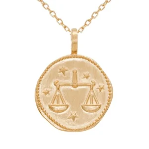 By Jollia Collier signe astro Balance (plaqué or) Best