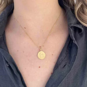 By Jollia Collier signe astro Bélier (plaqué or) Outlet