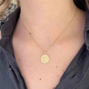 By Jollia Collier signe astro Cancer à graver (plaqué or) Discount