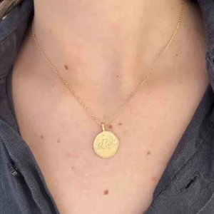 By Jollia Collier signe astro Gémeaux (plaqué or) New