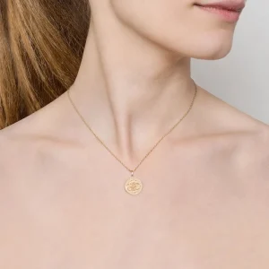 By Jollia Collier signe astro Scorpion à graver (plaqué or) Discount