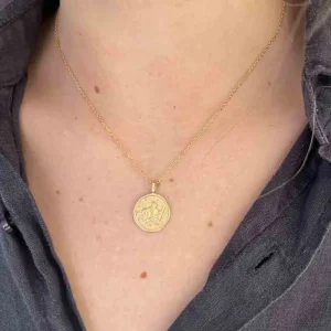 By Jollia Collier signe astro Verseau (plaqué or) Hot