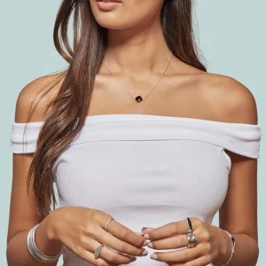 By Jollia Collier trèfle blanc (argent) Discount