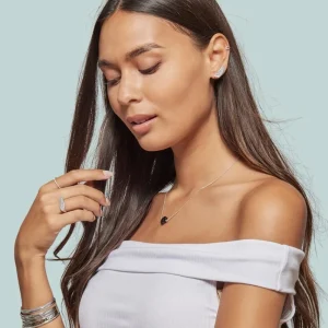 By Jollia Collier trèfle blanc (argent) Discount