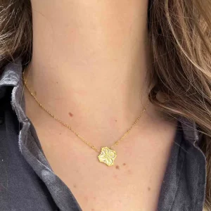 Siloé Collier Trèfle Nacre nouveau charme doré blanc Sale